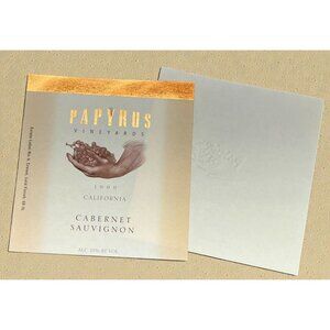 Papyrus Vineyards Wine Label Cabernet Sauvignon 1999 California Estate Design